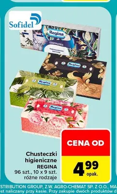 Chusteczki higieniczne Regina 96 szt promocja w Carrefour