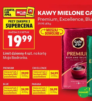 Kawa mielona Cafe D'Or Premium promocja w Biedronka