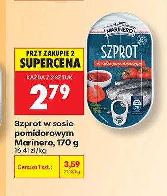 Szprot w sosie pomidorowym Marinero promocja w Biedronka