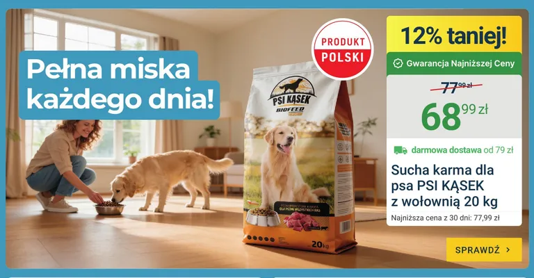 Sucha karma dla psa Psi Kąsek z wołowiną promocja w ERLI