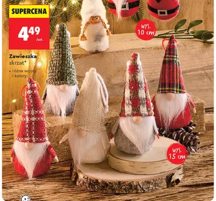 Zawieszka skrzat 15 cm promocja w Biedronka