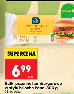 Bułki pszenne hamburgerowe w stylu brioche promocja w Biedronka