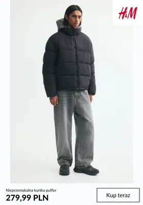 Nieprzemakalna kurtka puffer H & M promocja w H&M