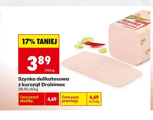 Szynka delikatesowa z kurcząt Drobimex promocja w Biedronka