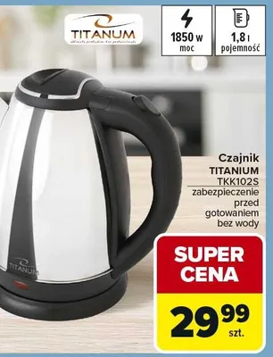 Czajnik TITANIUM TKK102S promocja w Carrefour