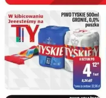 Piwo Tyskie Gronie puszka promocja w Tomi Markt