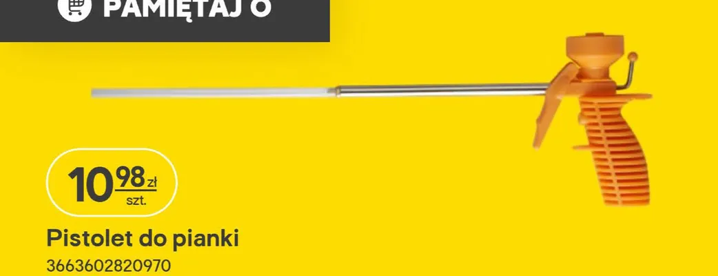 Pistolet do pianki promocja w Castorama