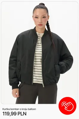Kurtka bomber o kroju balloon Cropp promocja w Cropp