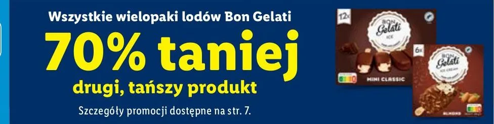 Wielopaki lodów Bon Gelati promocja w Lidl