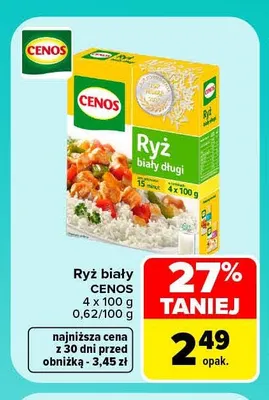 Ryż biały Cenos promocja w Carrefour