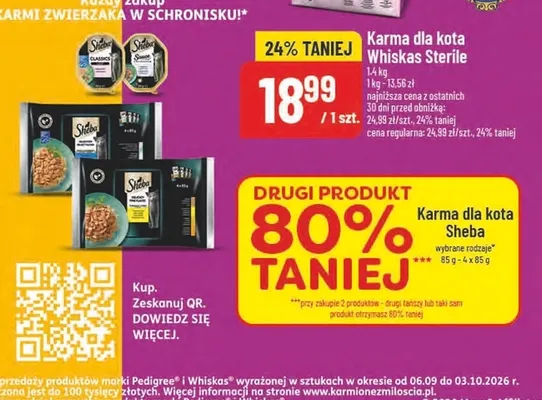 Karma dla kota Sheba promocja w POLOmarket