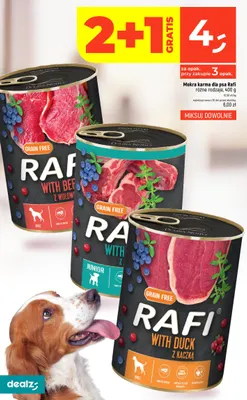 Mokra karma dla psa Rafi z kaczką promocja w Dealz
