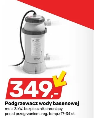 Podgrzewacz wody basenowej Intex 3kW reg. temp. 17-34st. promocja w Bricomarche