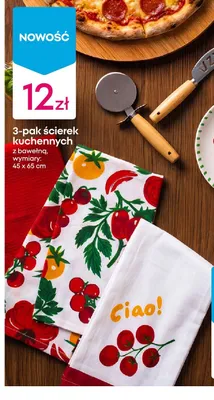 Ścierki kuchenne z bawełną wymiary: 45x65cm 3-pak promocja w Pepco