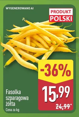 Fasolka szparagowa żółta polska promocja w Aldi