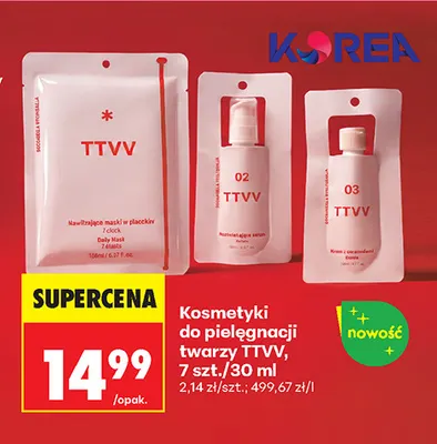 Kosmetyki do pielęgnacji twarzy TTVV promocja w Biedronka