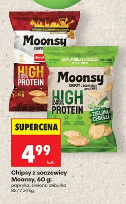 Chipsy z soczewicy Moonsy zielona cebulka promocja w Biedronka