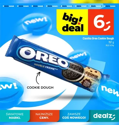 Ciastka Oreo Cookie Dough promocja w Dealz