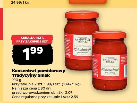Koncentrat pomidorowy Tradycyjny Smak promocja w Netto