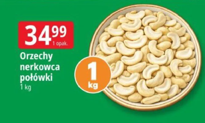 Orzechy nerkowca połówki promocja w Leclerc