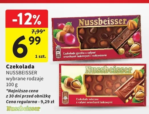 Czekolada Nussbeisser promocja w Intermarche