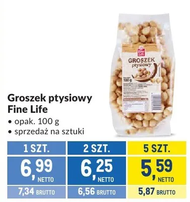 Groszek ptysiówy Fine Life promocja w Makro
