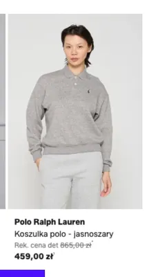 Koszulka polo jasnoszara Polo Ralph Lauren promocja w Lounge by Zalando