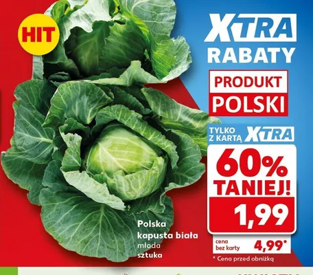 Kapusta biała młoda polska promocja w Kaufland