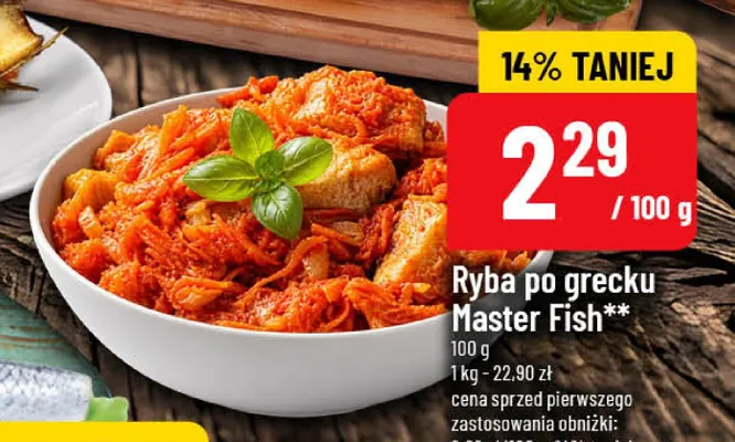 Ryba po grecku Master Fish promocja w POLOmarket