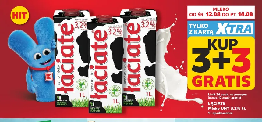 Mleko UHT Łaciate 3,2% promocja w Kaufland