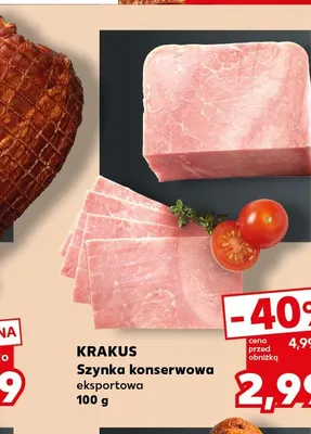 Szynka konserwowa eksportowa Krakus promocja w Kaufland