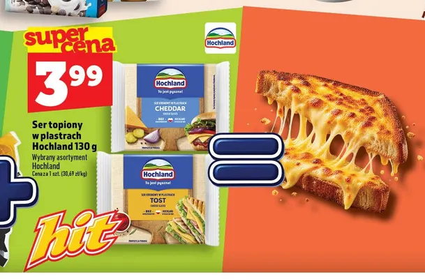Ser topiony w plastrach Cheddar Hochland promocja w TOPAZ