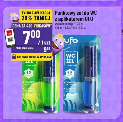 Punktowy żel do WC z aplikatorem UFO promocja w POLOmarket