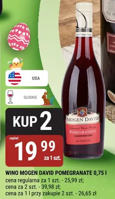 Wino Mogen David Pomegranate 0,75l promocja w bi1