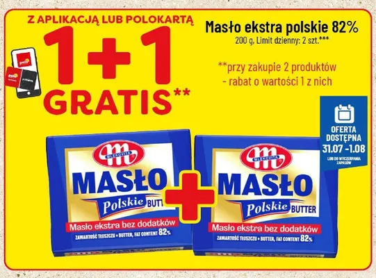 Masło ekstra polskie 82% Mlekovita promocja w POLOmarket
