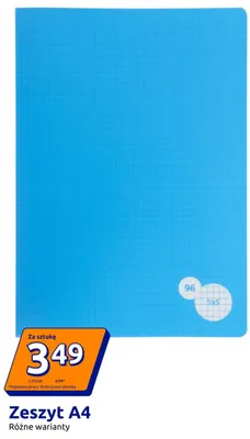 Zeszyt A4 w kratkę 96 kartek promocja w Action
