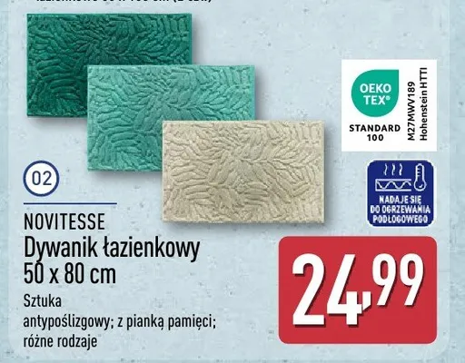 Dywanik łazienkowy 50 x 80 cm promocja w Aldi