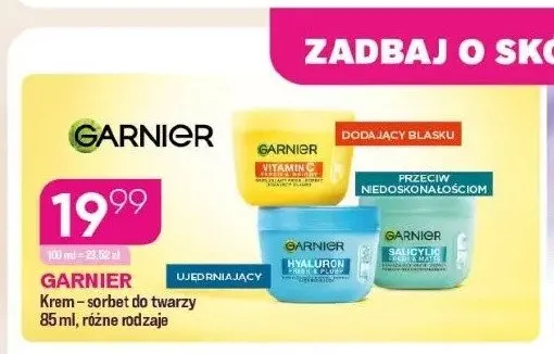 Krem-sorbet do twarzy Garnier promocja w Drogerie Koliber