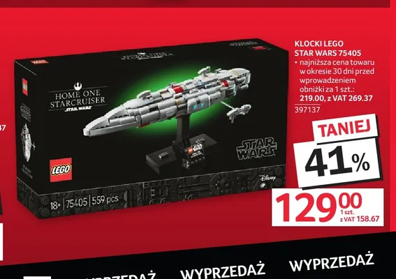 Klocki LEGO Star Wars 75405 promocja w Selgros