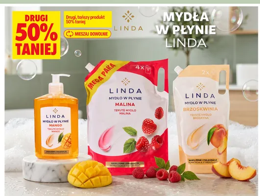 Mydła w płynie Linda promocja w Biedronka