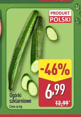 Ogórki szklarniowe polskie promocja w Aldi