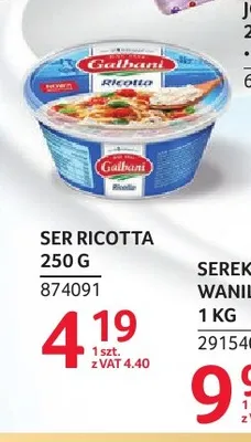 Ser ricotta Galbani promocja w Selgros