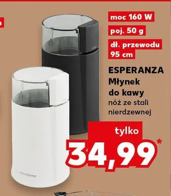 Młynek do kawy espresso Esperanza promocja w Kaufland