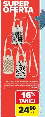Torebka na smartfona damska promocja w Carrefour