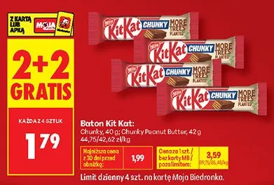 Baton Kit Kat Chunky Peanut Butter promocja w Biedronka