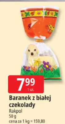 Baranek z białej czekolady promocja w Leclerc