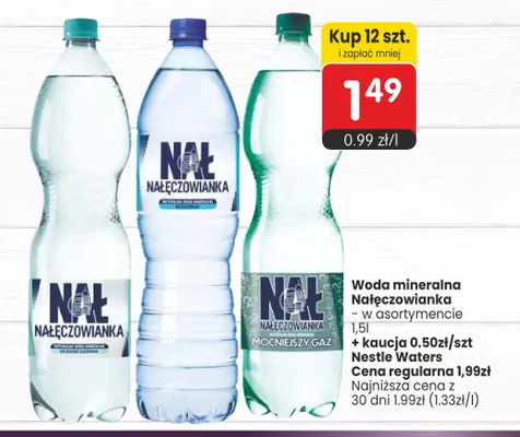 Woda mineralna niegazowana Nałęczowianka promocja w Market Point
