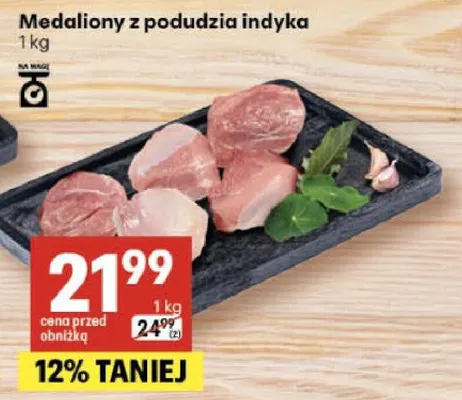 Medaliony z podudzia indyka promocja w Delikatesy Centrum