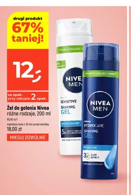 Żel do golenia Nivea Men Sensitive promocja w Dealz