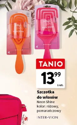 Szczotka do włosów Neon Shine pomarańczowa INTER-VION promocja w Intermarche